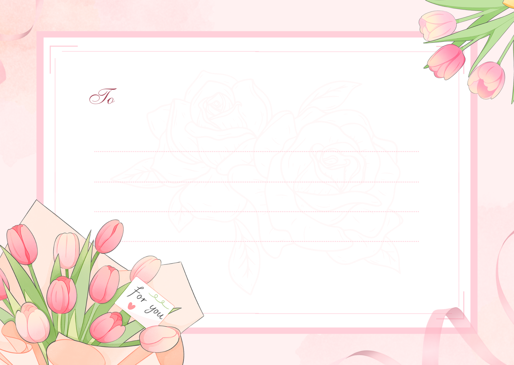 妇女节贺卡背面